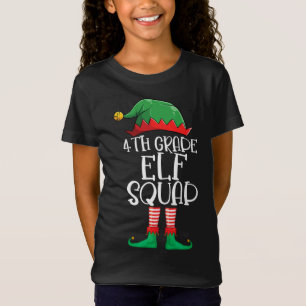 Camiseta Funny Elf Squad de cuarto grado Navidades profesor