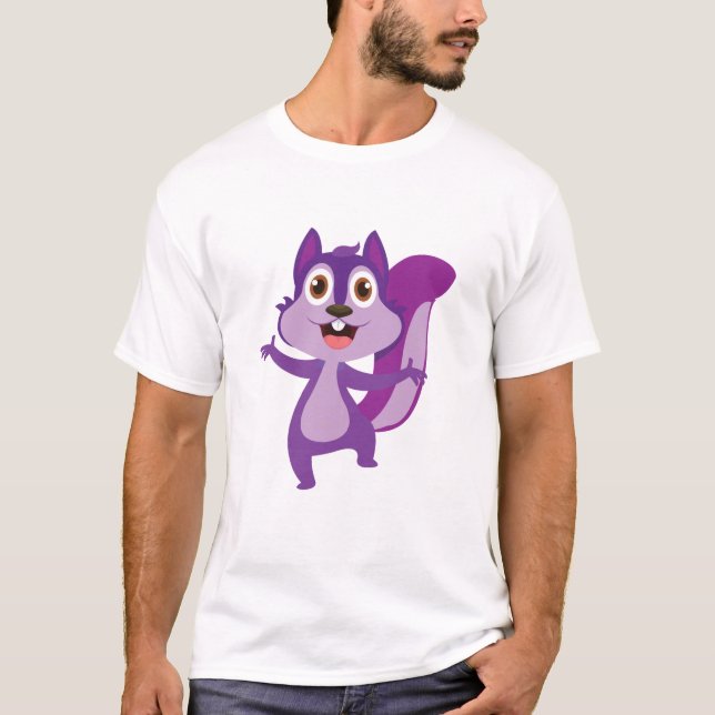 Camiseta Funny Employee - Purple Squirrel (Anverso)