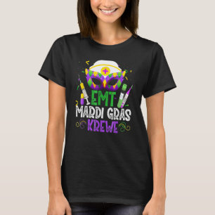 Camiseta Funny Emt Krewe Nurse Enfermería Máscara Mardi Gra