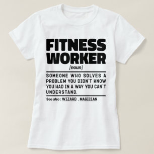 Camiseta Funny en el entrenamiento de Fitness Worker Noun W