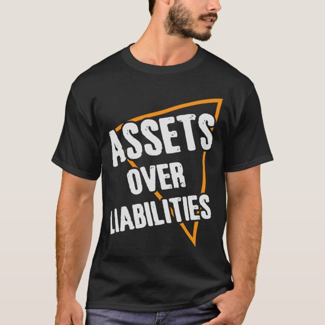 Camiseta Funny en la contabilidad de activos sobre pasivos (Anverso)