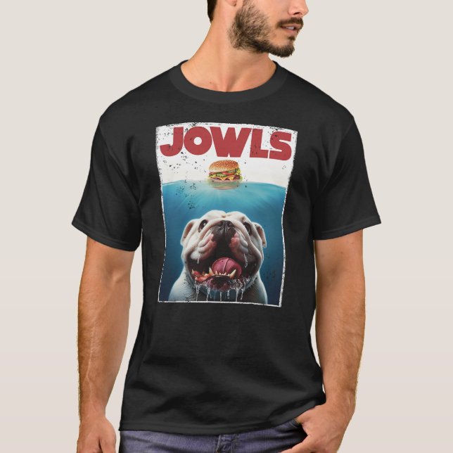 Camiseta Funny English Bulldog Jowls British Bully Burger D (Anverso)