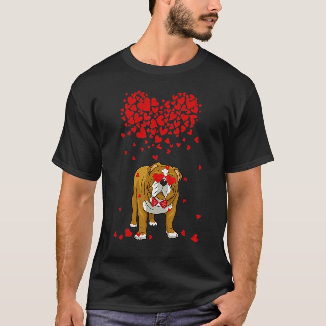Camiseta Funny English Bulldog Outfit Dog Lover Valentine (Anverso)