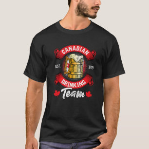 Camiseta Funny equipo canadiense de bebidas Maple Leaf Flag