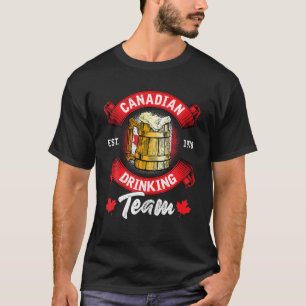Camiseta Funny equipo canadiense de bebidas Maple Leaf Flag
