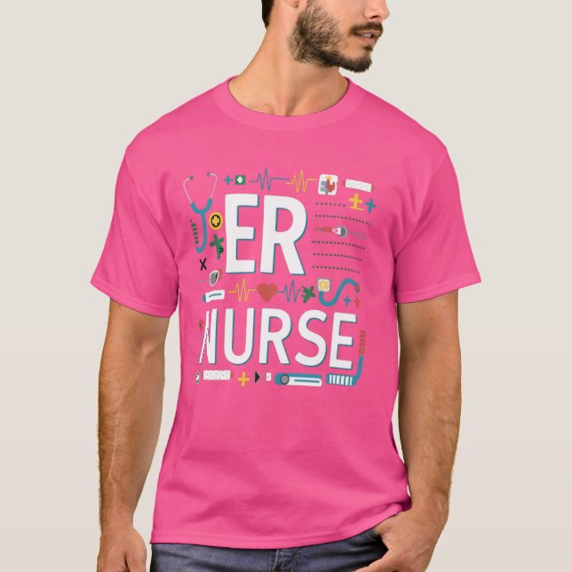 Camiseta Funny er enfermero sala de emergencias enfermería  (Anverso)