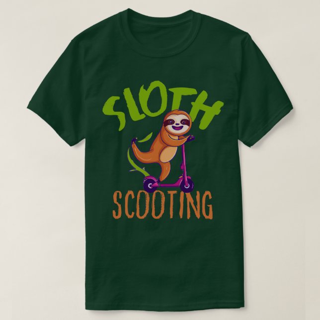 Camiseta Funny EScooter Cute Kawaii Sloth Drith Scooter 1 (Diseño del anverso)
