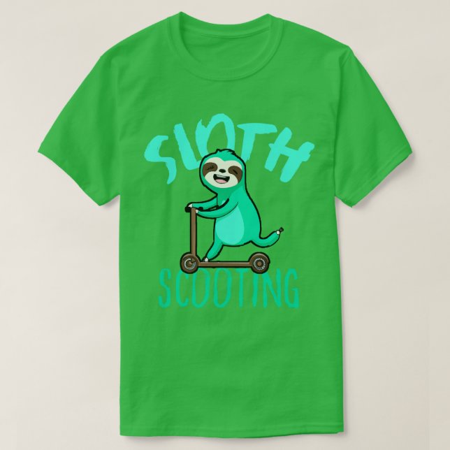 Camiseta Funny EScooter Cute Kawaii Sloth Drith Scooter 2 (Diseño del anverso)