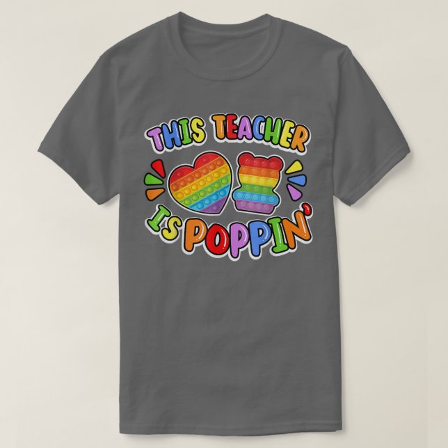 Camiseta Funny Este Profesor Es Poppin Guay Fidget Shape Po (Diseño del anverso)