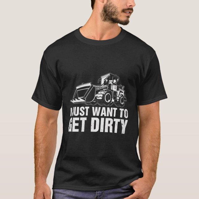 Camiseta Funny Excavator Operator Heo Solo Quiero Conseguir (Anverso)