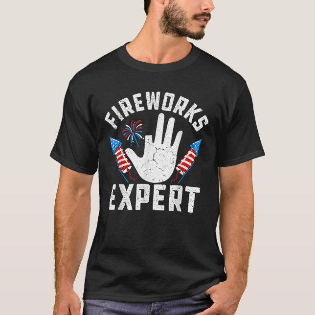 Camiseta Funny Experta Faltante En Fuegos Artificiales El 4 (Anverso)