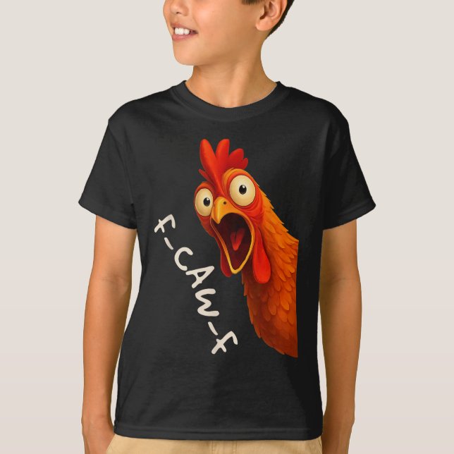 Camiseta Funny F-caw-f Pollo Fcawf Rooster Halloween Bird (Anverso)