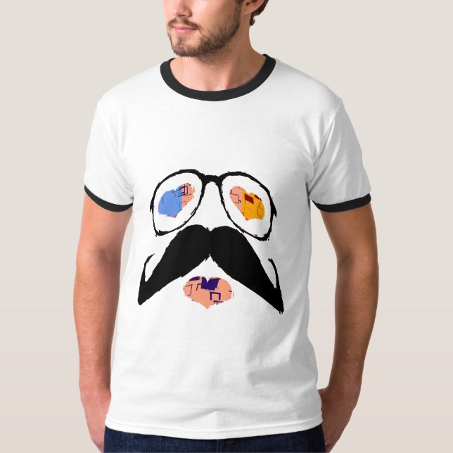 Camiseta Funny Face Mustache (Anverso)