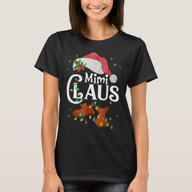 Camiseta Funny familia de Navidades Santa Mimi Claus (Anverso)