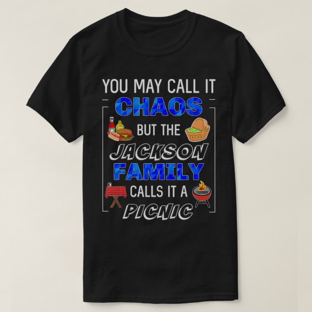 Camiseta Funny Familia Jackson Picnic Fiesta Gatherin (Diseño del anverso)