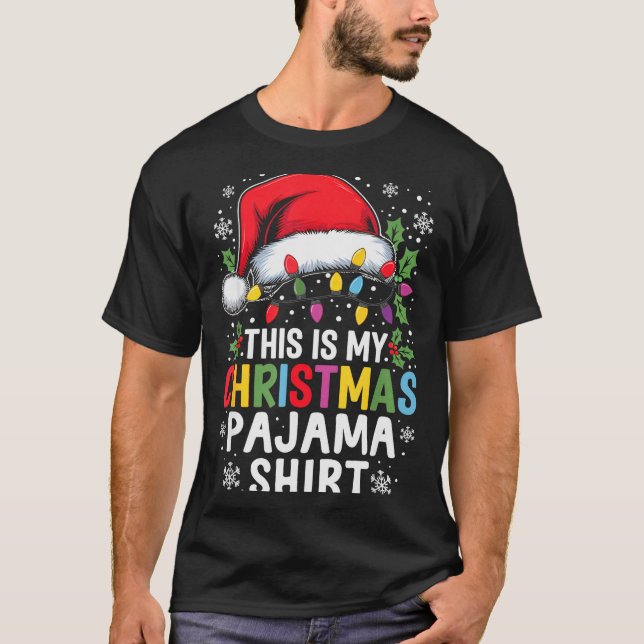 Camiseta Funny Family Christmas Pajamas This Is My Christma (Anverso)