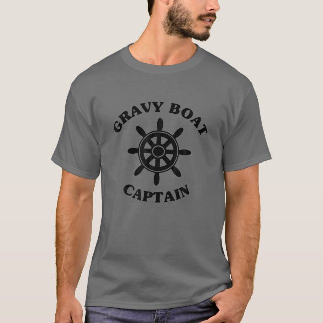 Camiseta Funny Family Dinner Ship Sailing - Gravy Boat Capt (Anverso)