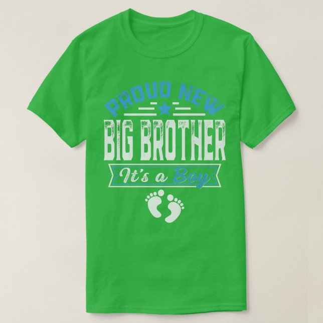 Camiseta Funny Family Proud New Big Brother It's A Boy Gend (Diseño del anverso)