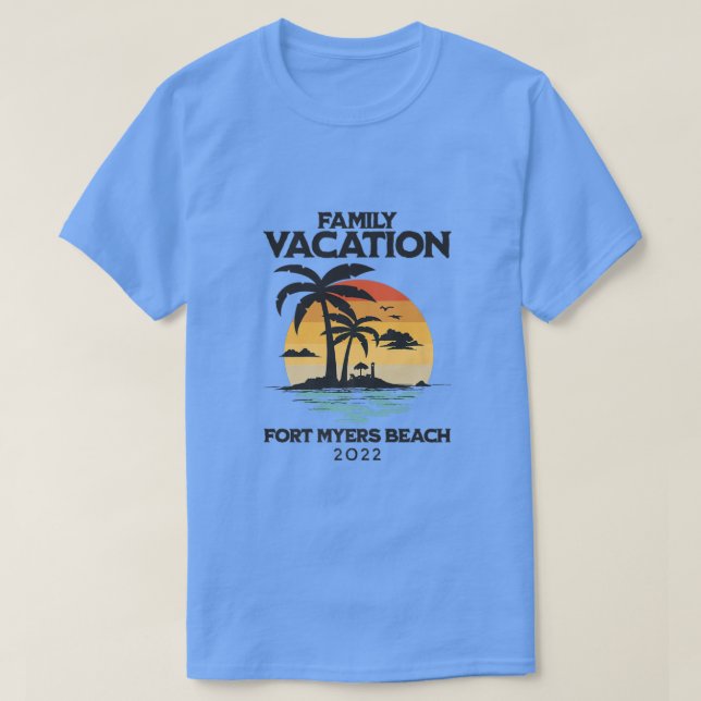 Camiseta Funny Family Vacation 2022 Florida Fort Myers Beac (Diseño del anverso)