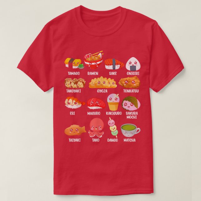 Camiseta Funny fan japonés de la comida asiática Kawaii Ram (Diseño del anverso)