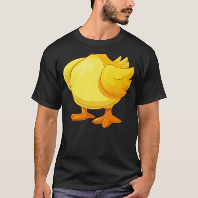 Camiseta Funny fat cute yellow duck body costume, halloween (Anverso)
