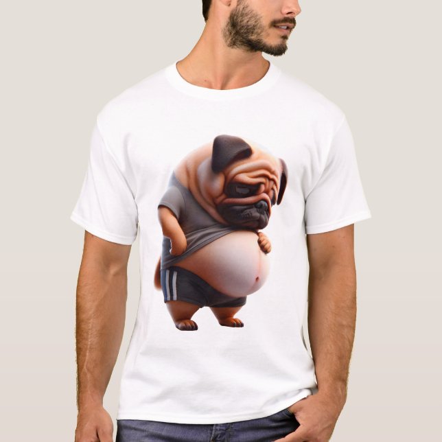 Camiseta Funny Fat Pug Chonk Dog Chubby Pug Dog Lovers (Anverso)