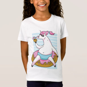 Camiseta Funny Fat Unicorn Fiesta de piscina escalofriante