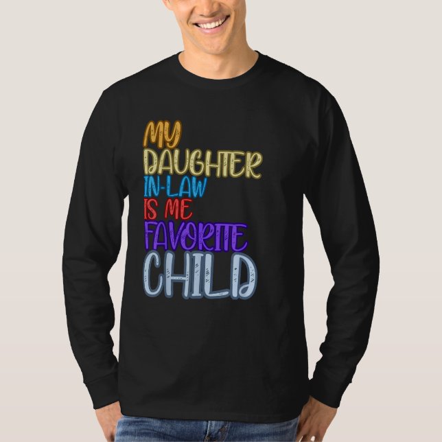 Camiseta Funny Fathers Day tees My Daughter-in-law Is My Fa (Anverso)