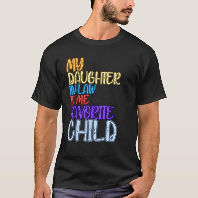 Camiseta Funny Fathers Day tees My Daughter-in-law Is My Fa (Anverso)
