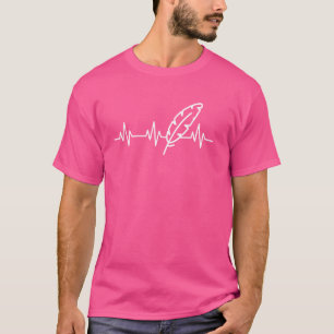 Camiseta Funny Feather Heartbeat Birdwatching Birder