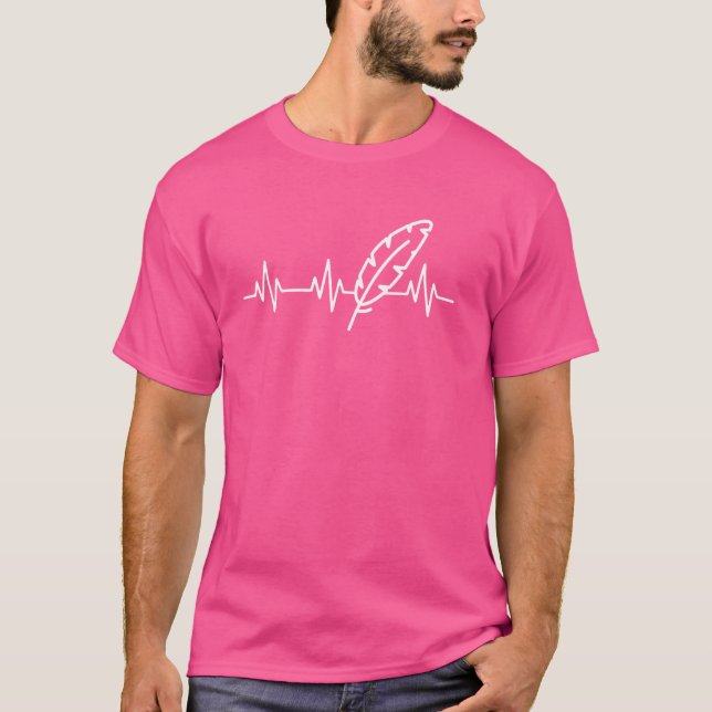 Camiseta Funny Feather Heartbeat Birdwatching Birder (Anverso)