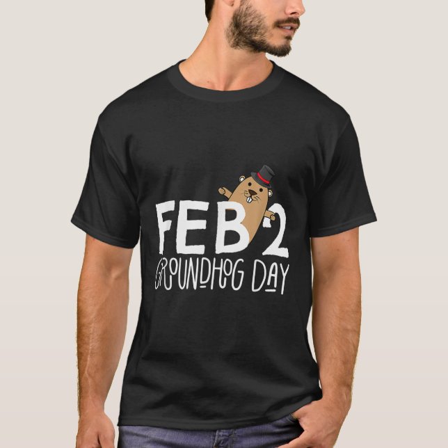 Camiseta Funny Feb 2 Groundhog Day Phil Cute Ground Hog Pun (Anverso)