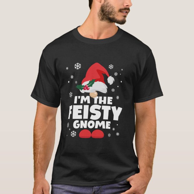 Camiseta Funny Feisty Gnome Family Matching Group Happy Chr (Anverso)