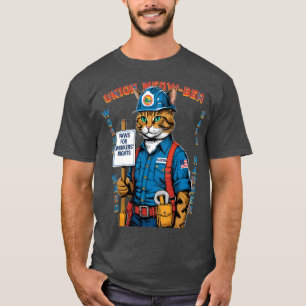 Camiseta Funny Feline Union Member Labour Day desde Florida
