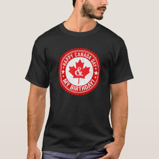 Camiseta Funny Feliz Día de Canadá Mi cumpleaños Maple Leaf