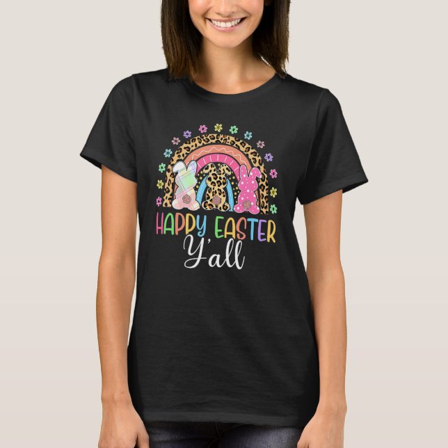 Camiseta Funny Feliz Eester Con Pequeños Conejitos Más Agra (Anverso)