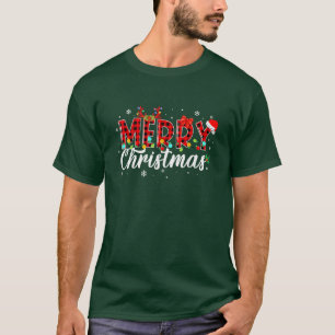 Camiseta Funny Feliz Navidad Búfalo Rojo Santa