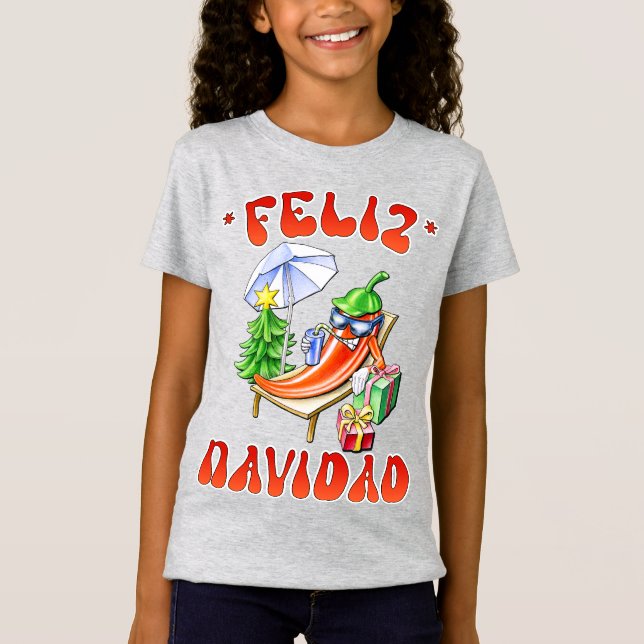 Camiseta Funny Feliz Navidad Navidad Chili (Anverso)