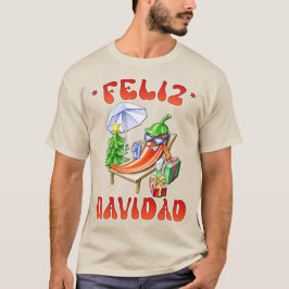 Camiseta Funny Feliz Navidad Navidad Chili