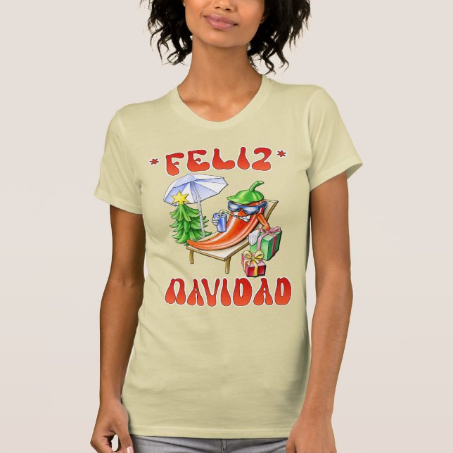 Camiseta Funny Feliz Navidad Navidad Chili (Anverso)