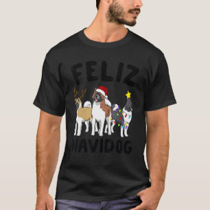 Camiseta Funny Feliz Navidog Akita Navidades de regalo de a