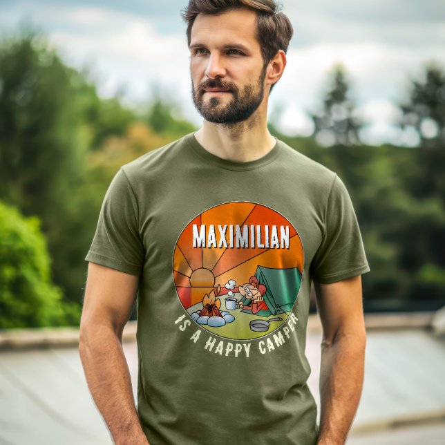 Camiseta Funny Feliz Personalizado de Camper con tu nombre (Subido por el creador)