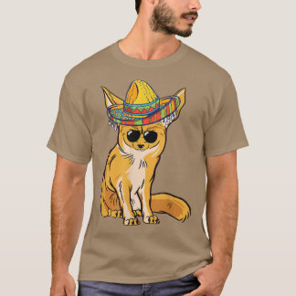 Camiseta Funny Fennec Fo Sombrero Meican Sunglass Fennec Fo