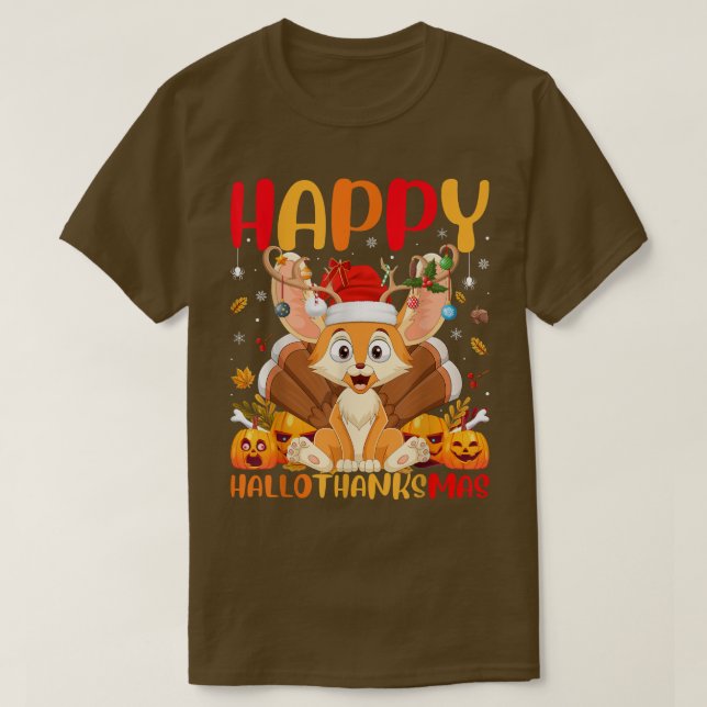 Camiseta Funny Fennec Fox Lover Feliz Fennec Fox Hello (Diseño del anverso)