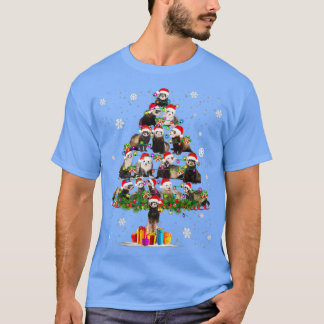 Camiseta Funny Ferret Christmas Tree Light Gorra En Nieve S