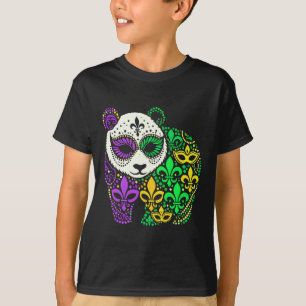 Camiseta Funny Festival Panda Mardi Gras Carnaval Mujeres M