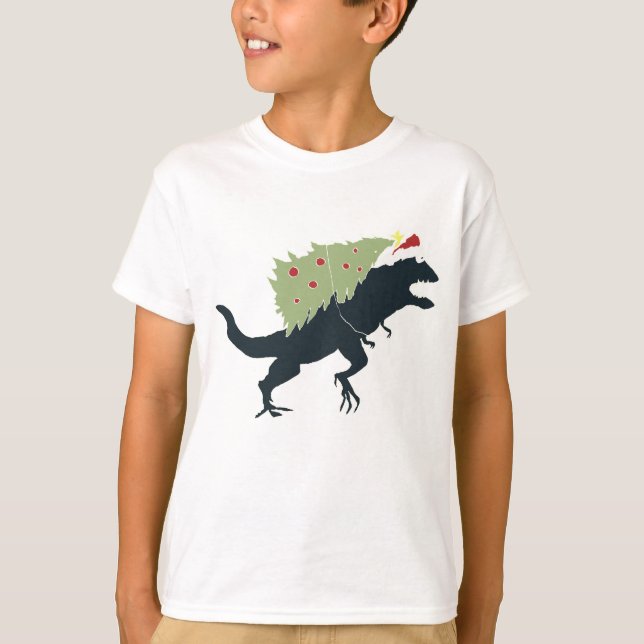 Camiseta Funny Festive Dino Christmas (Anverso)
