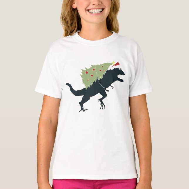Camiseta Funny Festive Dino Christmas (Anverso)