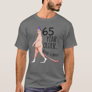 Camiseta Funny Fiesta De 65 Años De Edad De 65 Años Nacida 