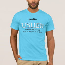 Camiseta Funny fiesta de bodas de Personalizable Usher V011